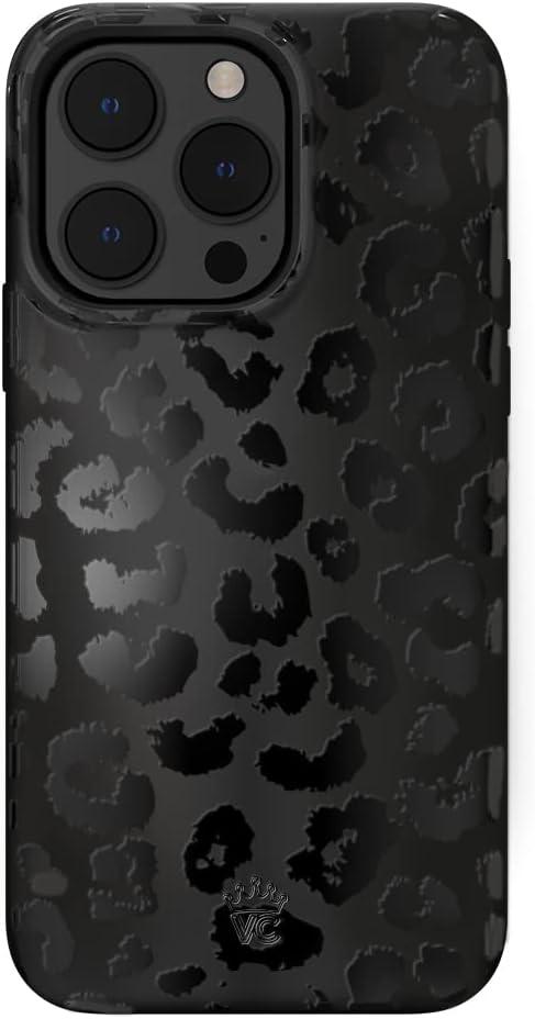VELVET CAVIAR Black Leopard Cheetah Print Phone Case for iPhone 14 Pro - Compatible with MagSafe - 10ft Drop Tested