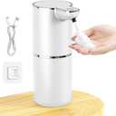 Automatic soap Shampoo Foam Dispenser 12oz/350 ml refillable Hand sanitizer touchless Desktop Wall Mounted Home Bathroom Kitchen Hotel School Accessory