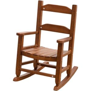 Toddler Rocking Chair Kids Child Wooden Small Baby Comfy Rocker Chairs Furniture for Nursery Bedroom Livingroom Outdoor Reading Room, Ages 3-6, Anti-Tip Design Safe & Sturdy Brown