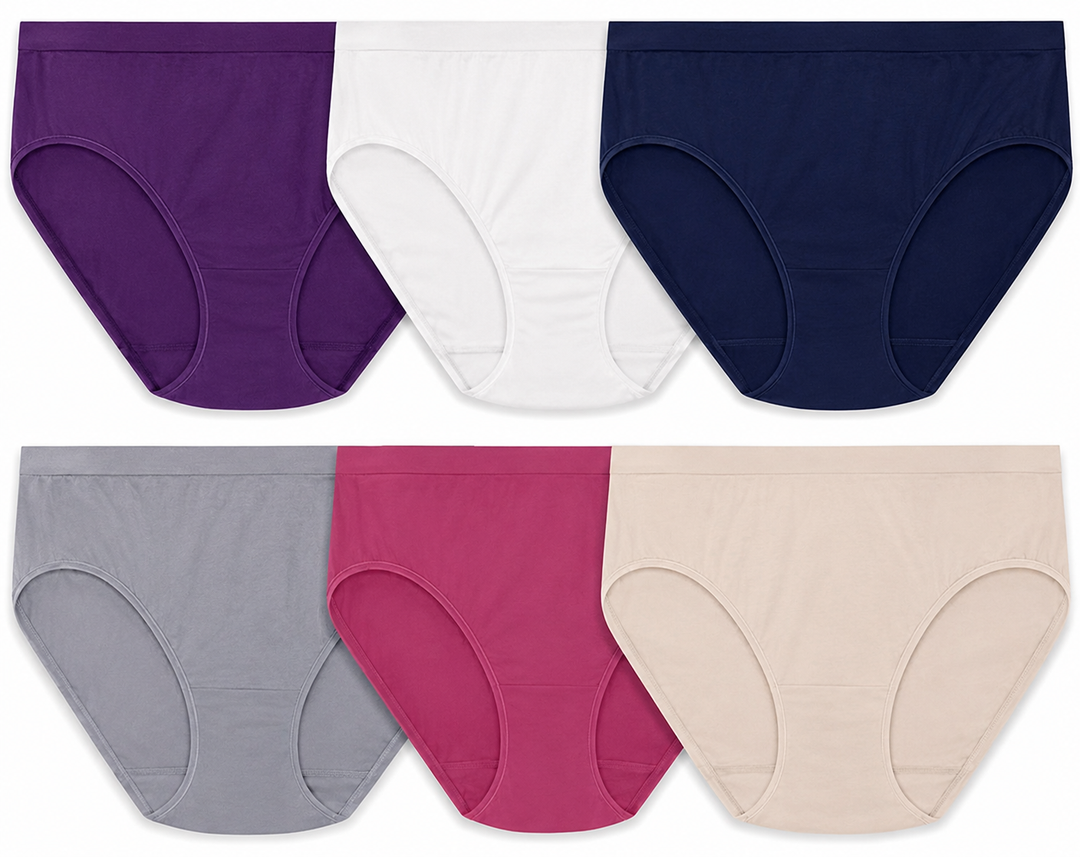 Fruit of the Loom Women's No Show Seamless Underwear, Amazing Stretch & No Panty Lines, Size Small