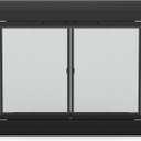 Stanbroil Fireplace Glass Bi-fold Style Door, Black Finish, Large, Decorative Fireplace Screen Door for Fireplace Accessories