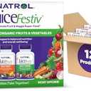 Natrol JuiceFestiv Pack, Daily Fruit and Veggie Capsules, Dietary Supplement Supports Balanced Nutrition, 120 Count (Pack of 12)