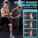 Weighted Cordless Battle Ropes for Home Gym & Apartment with Workout Guide | Ergonomic sweat-wicking breathable grips, ultra silent operation, anchor-free, portable design for easy moving and storage