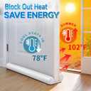 MAXTID Under Door Draft Stopper Cold Air Blocker - Large Doors Seal Gap Bottom of Doors 36" Adjustable 30" 32" 34" Weather Stripping Blocker Interior Front Door Sweep Bedroom Must Have