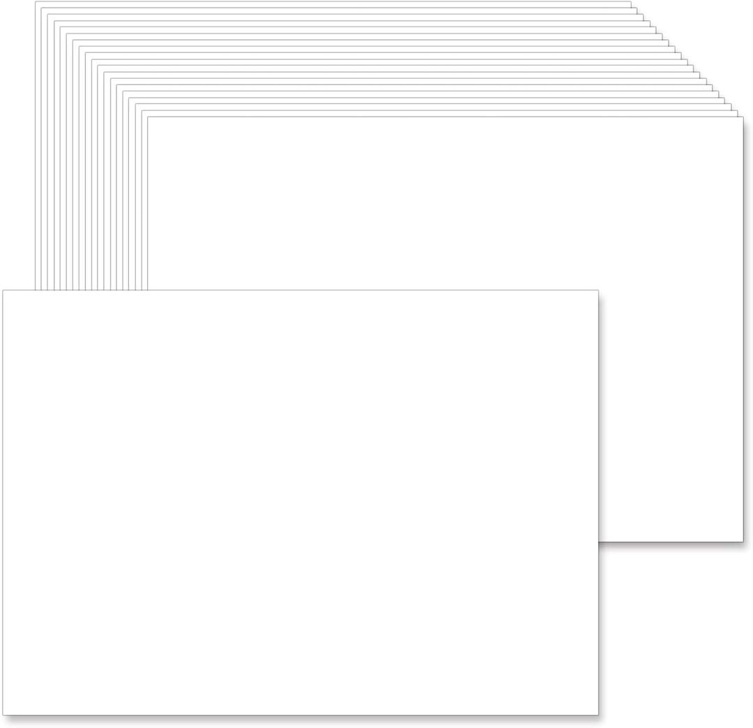 2 x 5 x 7 Blank White Card Stock (Set of 50) Thick Paper - 90lb Flat Cards Stock Printer Paper for Make Your Own DIY Invitations, Note, Greeting, Table Cards - Writing, Stamping, Drawing, Painting