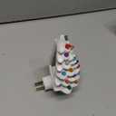 Collections Etc. Decorative Ceramic Christmas Tree Night Light -White