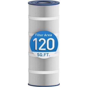 Pool Filter Cartridge, Compatible with Hayward C1200, CX1200RE, Pleatco PA120, Unicel C-8412, Trilobal Filtration Fabric, 125 Sq.ft, 23 1/4" Length, 8 15/16" Diameter, Residential Pools Filter, 1 Pack