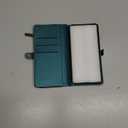 Defencase for Galaxy A36 5G Case Wallet with RFID Blocking Card Holder for Women Men, Fashion PU Leather Magnetic Snap Flip Zipper Wrist Strap Wallet Phone Case for Samsung Galaxy A36 5G, Blue Green