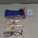 Kerecsen Reading Glasses 5 Pairs Fashion Ladies Readers Spring Hinge with Pattern Print Eyeglasses for Women (Mix Color -9, 2.75)