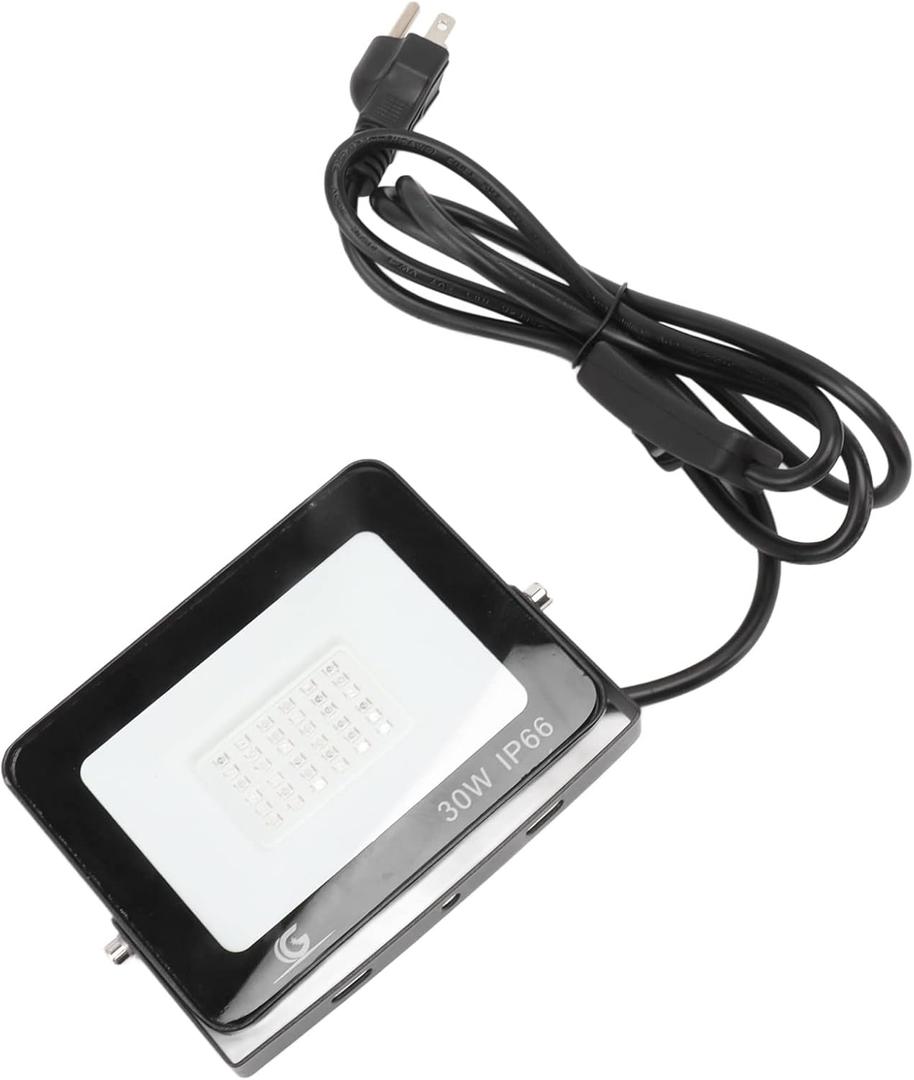 aqxreight 30W Outdoor LED Flood Light with Plug Switch for Bars Clubs Body Painting and Fluorescent Effects