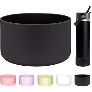  Protective Silicone Base Boot for Hydro Flask 12-24 oz Wide and Standard Mouth bottles, Anti-Slip Sleeve Cover Bumper for Hydro Water Bottle Accessories-2.83inch Bottom Diameter