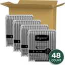 Depend Night Defense Adult Diapers, Incontinence Underwear for Men, Disposable, Overnight, Extra-Large, Grey, 48 Count (4 Packs of 12)