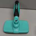 Hertzko Dog Brush for Shedding - Self Cleaning Slicker Brush for Dogs and Cats - Gently Removes Loose Hair, Tangles, and Dirt - Grooming Comb Suitable for Long or Short Coats - Aqua