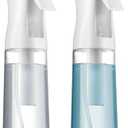 2 Pack Continuous Spray Bottles - Ultra Fine Mist Sprayer | Water Spray Bottle For Hair Mister Spray Bottle | Hair Spray Bottles For Hairstyling, Cleaning, Salons - 2pk 6.8 OZ / 200 ML