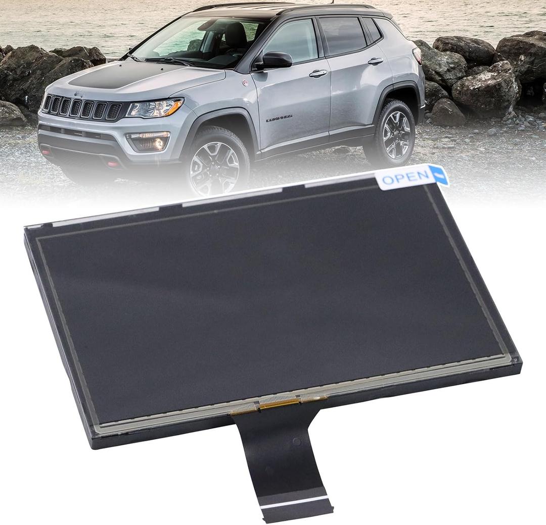 7" uconnect Touch Screen Digitizer LCD Monitor Radio Navigation Compatible with Jeep Compass 2017 2018 2019 2020 Radio Navigation Replace # TDO-WXGA0700K00033-V2 TDO-WXGA0700K00057-V1