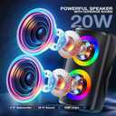Karaoke Machine for Adults: Portable Bluetooth Speaker with 2 Wireless Karaoke Microphones with LED Lights Birthday Gifts for Party Family Home System Packages Support TWS/TF/USB/AUX
