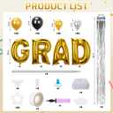 Hungdao Grad Balloons Column Stand Kit 243 Pcs Graduation Prom Decoration 2026 for Party Adjustable Balloon Tower Pillar for Congrats Grad Party Supplies