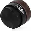 IKAPE 53MM Coffee Distributor, New Wooden Handle Design, Gravity Adaptive Espresso Distributor Fits All 54MM Espresso Portafilter, Compatible with 54MM Breville Bottomless Portafilter (Brown)