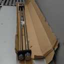 1-1/8 inch Double Curtain Rod - Premium Nonadjustable 48in/4ft Drapery Rods - Heavy Duty Dual Curtain Rods for Windows - Solid Aluminum Finials & Adjustable Concealed Mounting Bracket - Antique Bronze