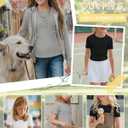3 Pack Girls Short Sleeve Slim Fit Tops | Cotton, Tight, Ribbed Knit, Crewneck, Round Neck, Cute, Casual, Basic Tees, Solid, Plain, Summer, Versatile, Comfortable
