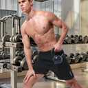 UIQUR Mens Athletic Shorts Running Shorts Quick Dry Workout Shorts 7"/ 9" Lightweight Gym Basketball Shorts Zipper Pockets (Black, M)