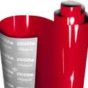 VViViD+ Ultra Gloss Metallic Candy Red Vinyl Car Wrap Premium Paint Replacement Film Roll with Nano Air Release Technology (3ft x 5ft)