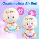 2 Pcs Gender Reveal Balloons Set (Boy & Girl) - 17.7" x 26.8" Foil Balloon for Gender Reveal Party Decorations,Baby Showers, and Photography, Pregnancy Announcement