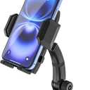 Cigarette Lighter Phone Holder Car Mount Charger [Dual USB Fast Charging] Car Cigarette Lighter Socket Phone Mount with Adjustable Arm, Car Phone Holder Charger for iPhone 16 Pro, Galaxy S24