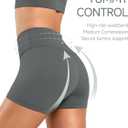 Women’s 6” High Waisted Biker Shorts Sculpting Fit Tummy Control Quick Dry Athletic Workout Shorts (L)
