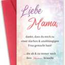 4 x Funny Mother's Day Card, Mother Gift from Daughter Son, Special Mothers Day Gift Cards, Thank You Mom