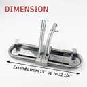 Universal Grill Oblong Tube Burner Replacement for Brinkmann and Other Gas Grills, Adjustable BBQ Grill Burner Extend from 15in Up to 22 1/4in