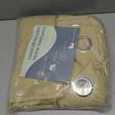 Aersas Gold Pinch Pleated Linen Curtains 84 Inch Length 2 Panels for Living Room Bedroom Semi Sheer Window Curtain Boho Neutral Back Tab Pinch Pleat Drape with Hooks 40x84