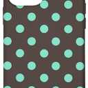 Tupe Brown Aqua Big Polka Dot Boho Vintage Aesthetic Girly Case for iPhone 12 mini