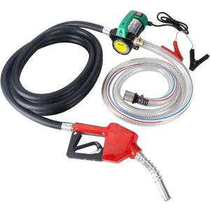 AIGMISON Diesel Transfer Pump 12V 260W Fuel Transfer Pump with Auto Shut-off Nozzle Hoses,Self Priming Fuel Transfer Extractor Pump Kit With Copper Motor and Low Noise