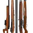 Gun Rack, Heavy Solid Wood Rifle & Shotgun Holder, Up to 12 Gun Capacity Display Storage with Soft Padding, Gun Safe Organizer Indoor Gun Racks
