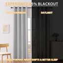Blackout Curtains for Bedroom 96 inch Curtains,2 Panels,Light Gray | Cutains for Bedroom,Thermal Insulated Grommet Window Drapes,Waterproof Blackout Curtains for Living Room,52 x 96 in,2 Panels