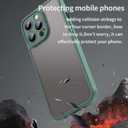 Case for iPhone 13 Pro Max Case Hard PC Back Soft Silicone Frame Drop Protection Non-Fingerprint/Scratch Translucent Thin Shockproof for iPhone 13 Pro Max Phone Case Matte Green