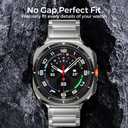 NeXStrix Titanium Bands Compatible with Galaxy Watch Ultra 47mm, No Gap Design Titanium Metal Strap Wristband Accessory for Galaxy Watch 7 Ultra 47mm with Secure Buckle for Men Women