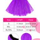 Vabean 19 Pcs 80s Costume Set T Shirt Leggings Tutu Skirt Headband Necklace Bracelets Earrings Gloves Leg Warmers for Women (Purple, S)