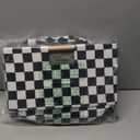 Checkered Storage Basket Foldable Nursey Box | 16.9" Storage Cube for Women Closet Organizer Boys Car Toys Bins with Handles | Sturdy Cardboard & Washable Fabric 2Pack (Racing Flag)