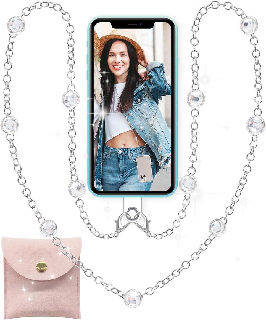 Crossbody Phone Lanyard Chain Cellphone Accessories Hands-Free Cell Phone Strap Works with All Phones
