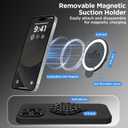 Magnetic for iPhone 14 Pro Case, Compatible with MagSafe, [Full Camera Protection][2 Screen Protectors], Magnet Suction Cup Phone Mount Shockproof Liquid Silicone Phone Case 6.1", Black