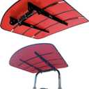 ECOTRIC Tractor Canopy for ROPS 48-3/8" X 48-3/8" - Red Rops Canopy for Tractor and Mowers Umbrella (Will Add About 4'' to The Height of The Tractor)
