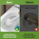 SUBEKYU Toilet Brush, Toilet Bowl Brush and Holder Set, Bathroom Toilet Bowl Cleaner Scrub Brush Set Scrubber for Deep Cleaning, White