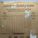 Cumbor 29.7-46" Baby Gate for Stairs, Mom's Choice Awards Winner-Auto Close Dog Gate for The House, Gifts for Mom, Easy Install Pressure Mounted Pet Gates for Doorways, Black