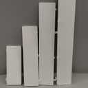 4Pack Cylinder Pedestal Stand, Round Display Cupcake Dessert Table with Clear Acrylic Plate, Foldable Showcase Platform Column for Wedding Banquet Decorative (Beige)