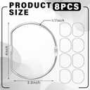 8 Pcs Loose Leaf Binder Book Rings D-Shaped Binder Rings Large Nickel Plated Steel Book Keychain Key Washi Tape Organizer for Home Office Cards Receipts Photos Files DIY Craft Supplie (4 Inch)