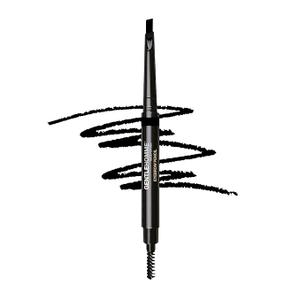 Gentlehomme - Men's 2-in-1 Eyebrow Brush & Pencil - Shape, Define & Fill In - Ultra-Thin, Long-Lasting Black - Vegan, Black