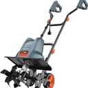 Electric Tiller for Gardening 380 RPM Rototiller 18 Inch Cultivator 13.5Amp TaskStar TH4500 Corded Tiller,9 Inch Deep Soil Tiller Heavy-Duty Blades*6,Variable Three-Position Wheels for Smooth Workflow