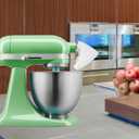 Funnel for Kitchen Aid Mixer KSM150 5 - Stand Mixer Attachment Funnel,Guided Pouring Tool for Flour, Egg Liquid & Dry Ingredients,Mess-Free Baking Accessory (White)